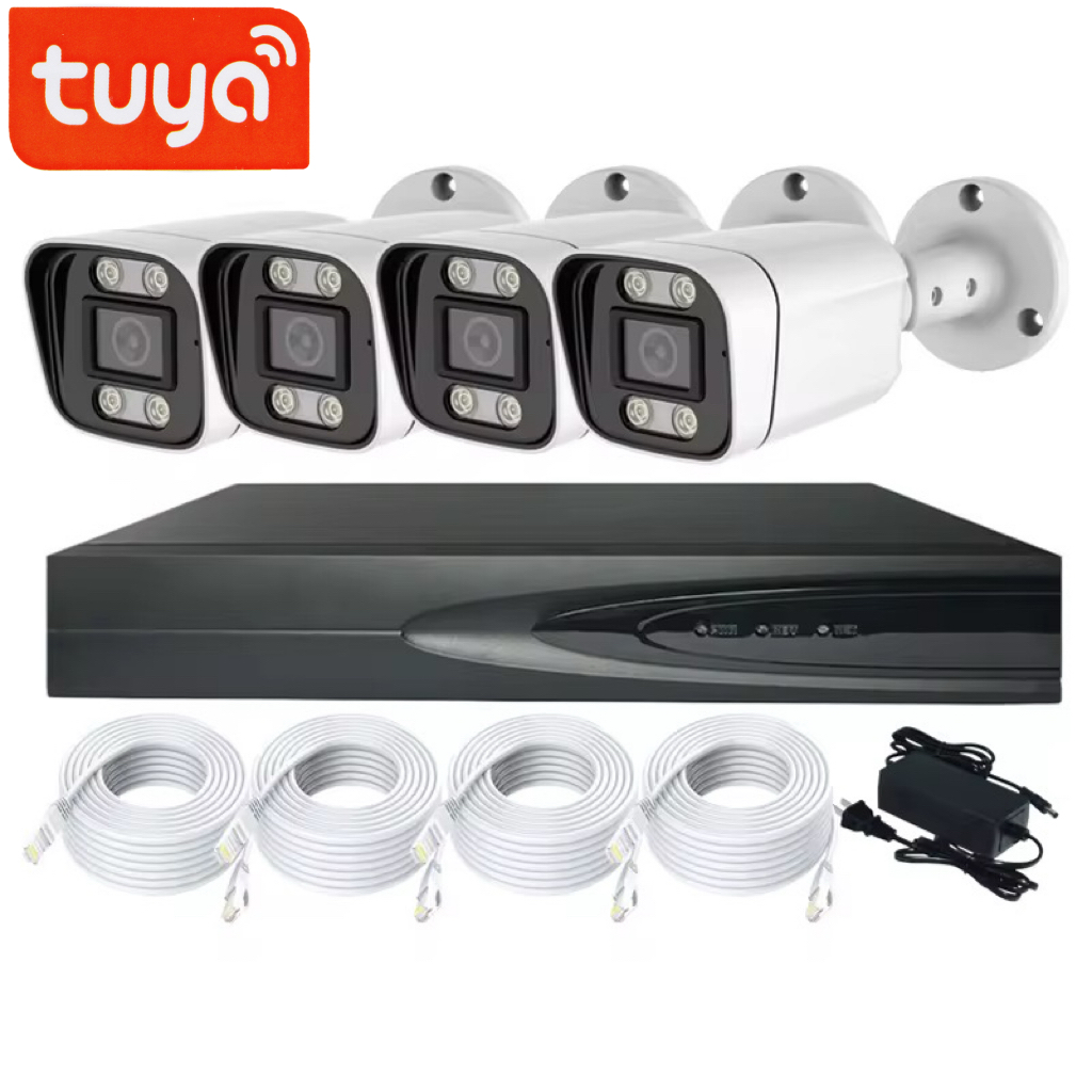 Tuya 4 Channel - Kit Kamera CCTV Tuya, Kamera IP