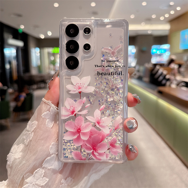 Shelly - Casing Glitter Rhinestone Quicksand untuk Samsung