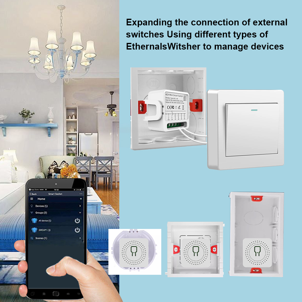 Tuya WiFi Smart Switch 1/2/3/4 - Tuya 4 Channel ulasan dan harga