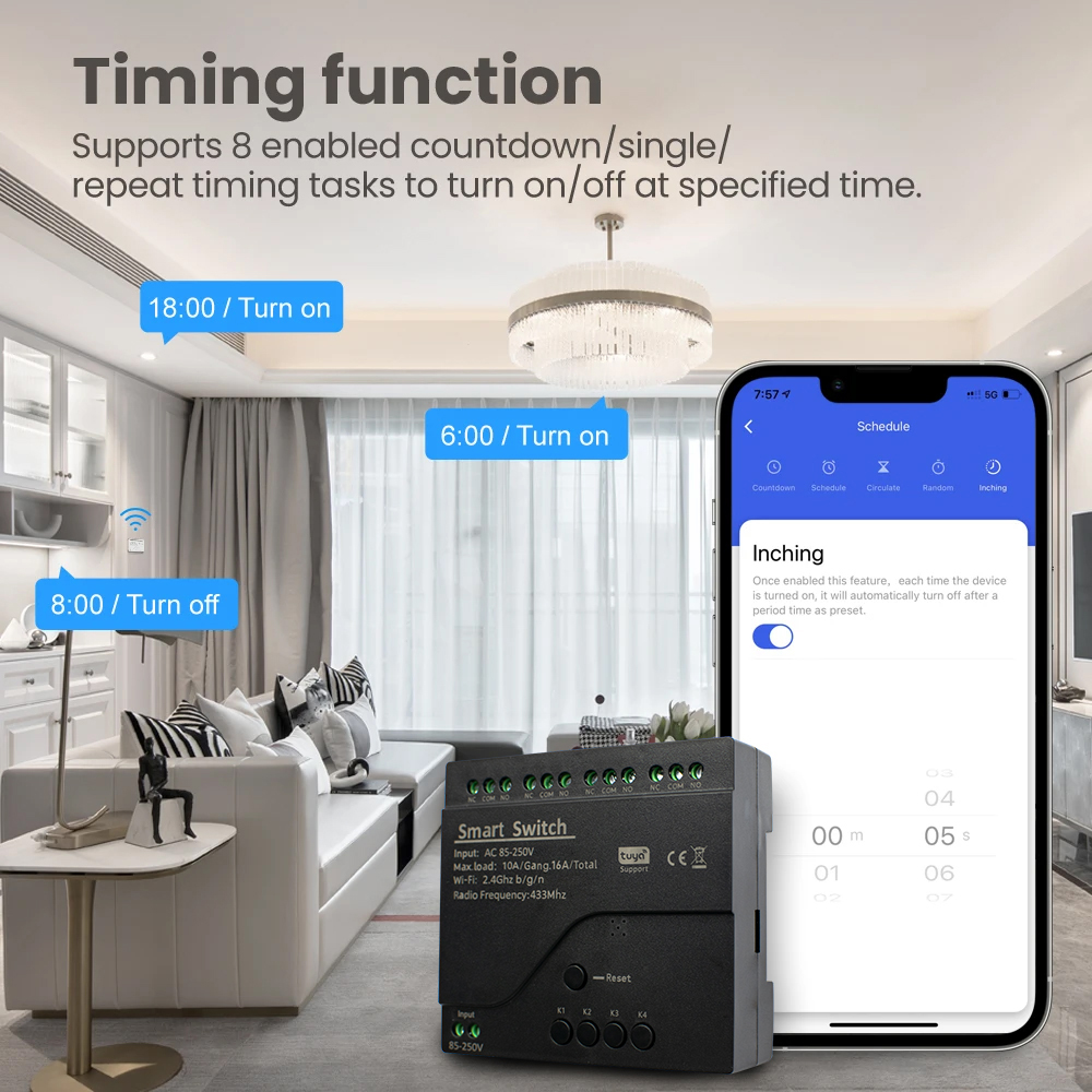 Modul Relay WIFI Saklar Motor  - Tuya 4 Channel ulasan dan harga