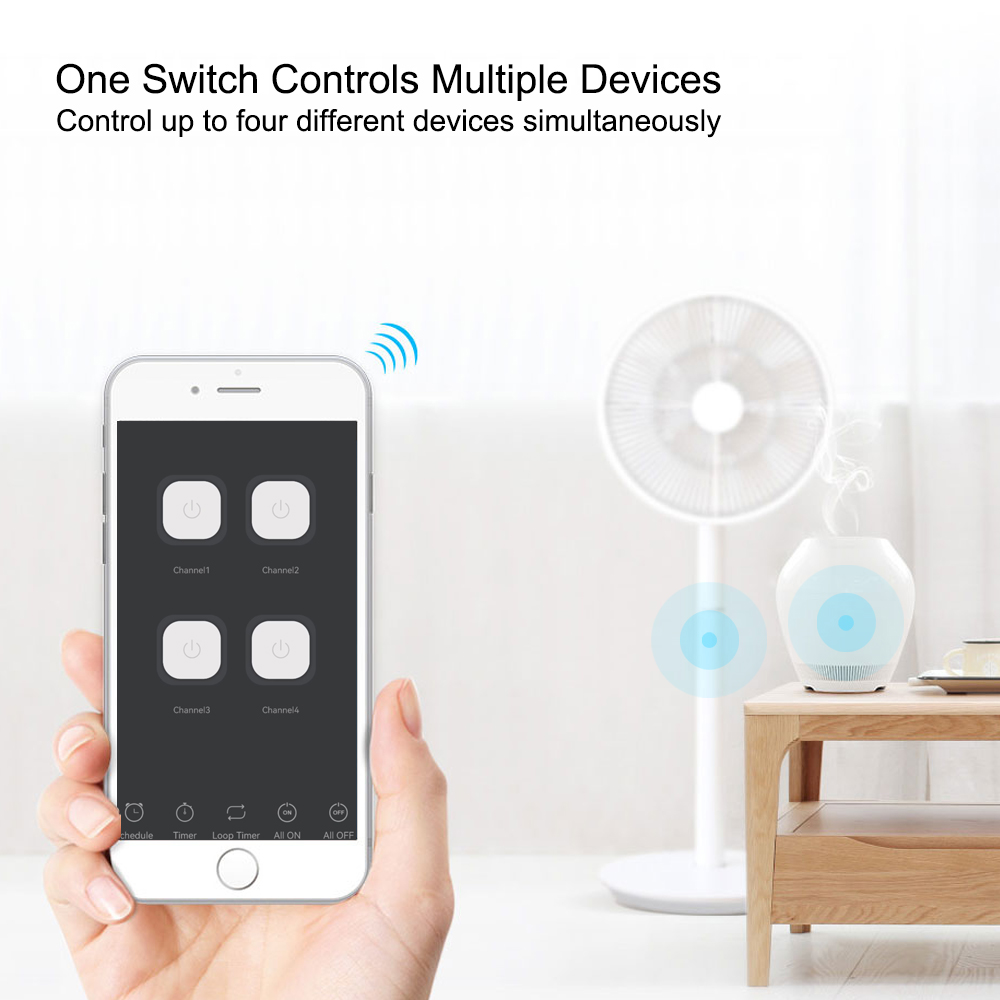 Pemutus Sirkuit Wifi 4 Saluran - Tuya 4 Channel ulasan dan harga