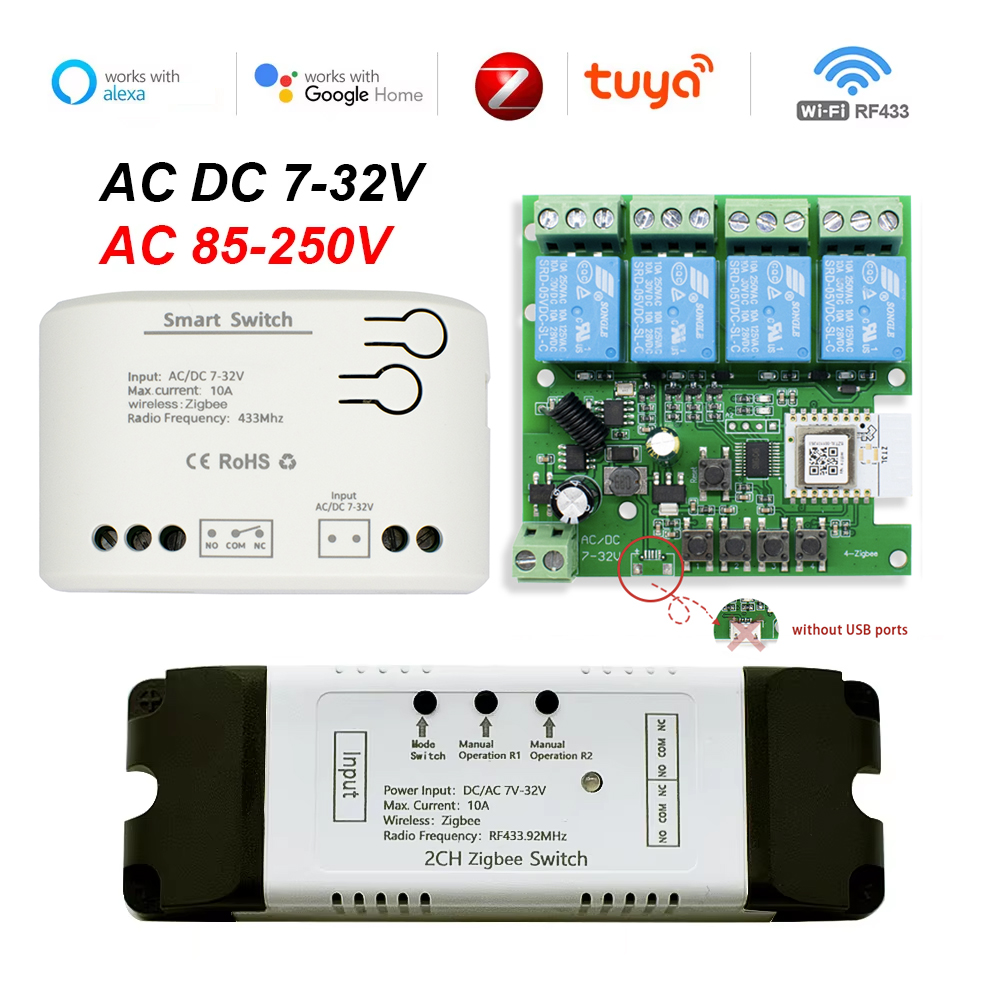 Zigbee Tuya modul Relay Zigbee - Tuya 4 Channel ulasan dan harga
